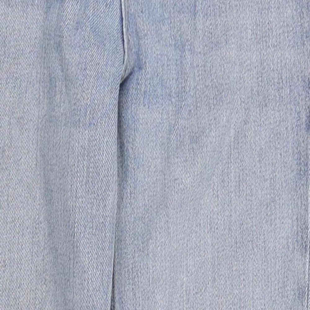 Topshop Womens Blue   Straight Jeans Size 28 in L31 in - ripped jeans