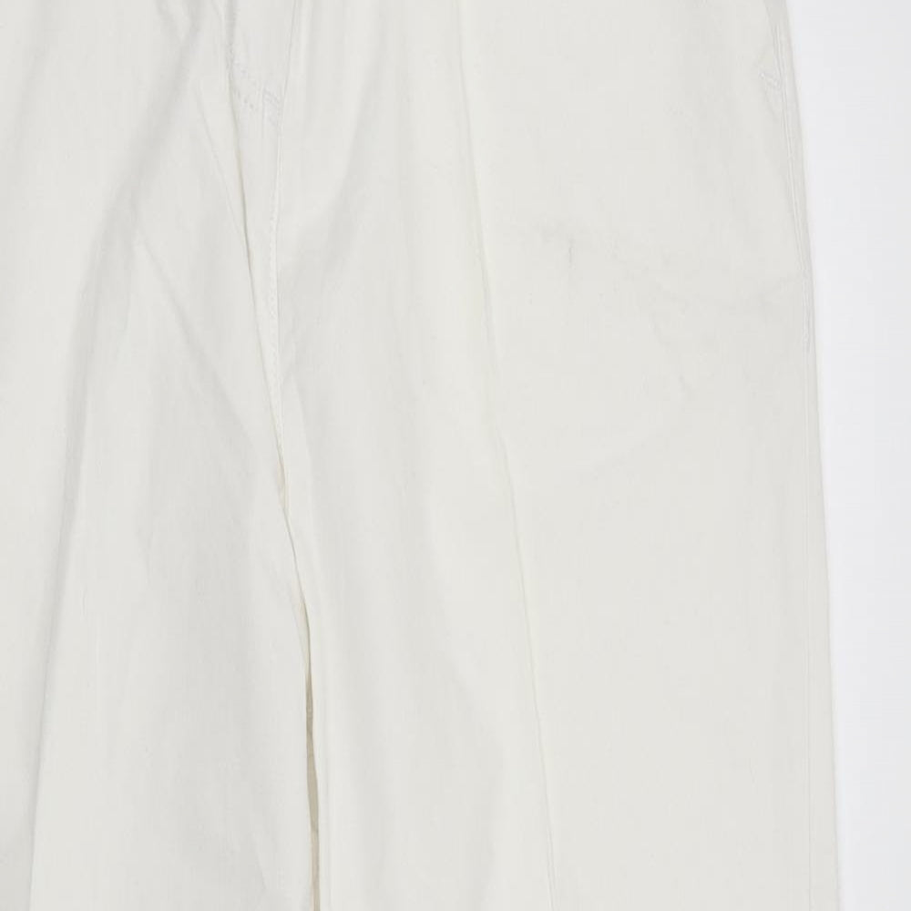 LABEL BE Womens White   Trousers  Size 12 L23 in
