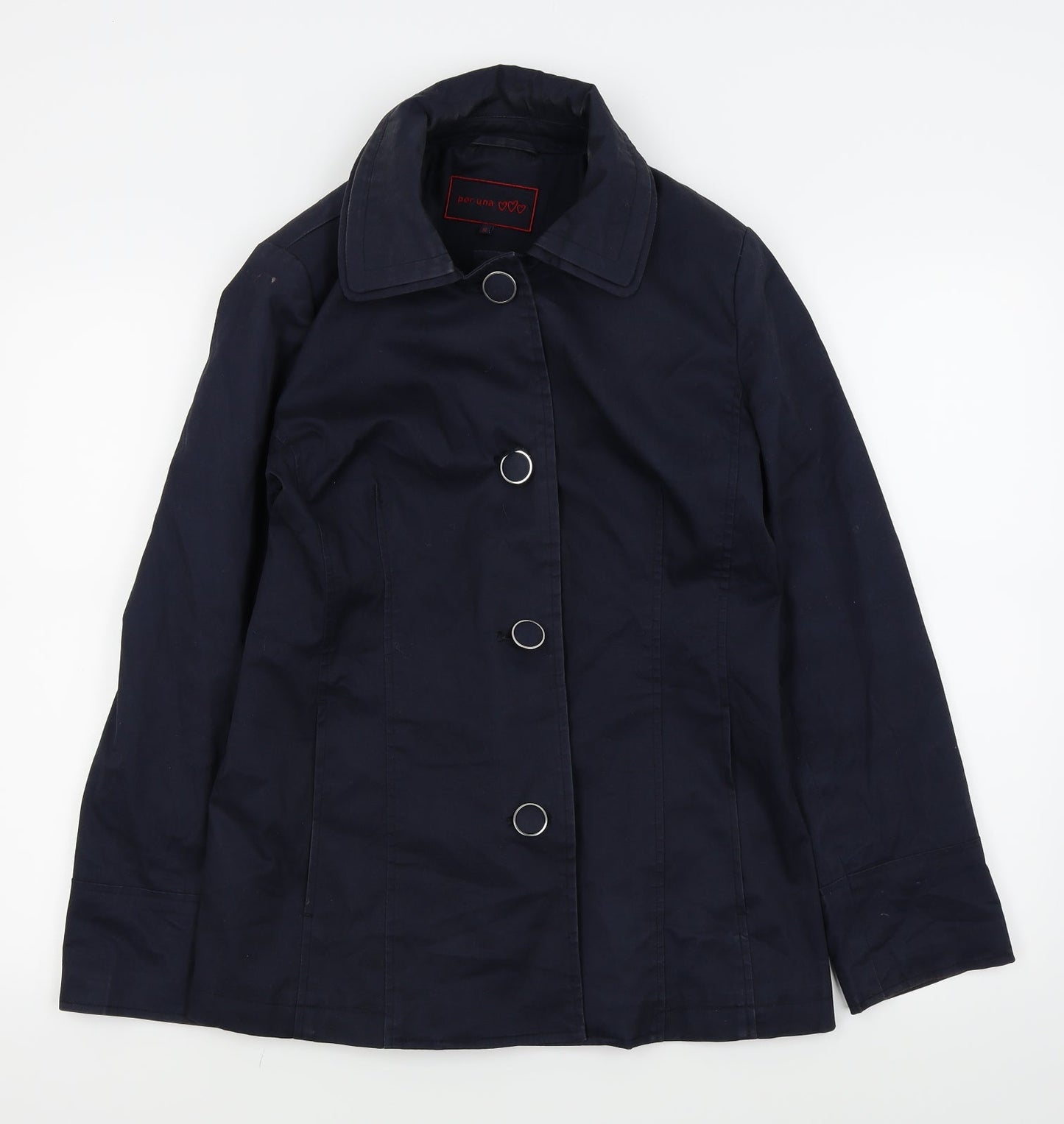 Per Una Womens Blue   Rain Coat Coat Size 12
