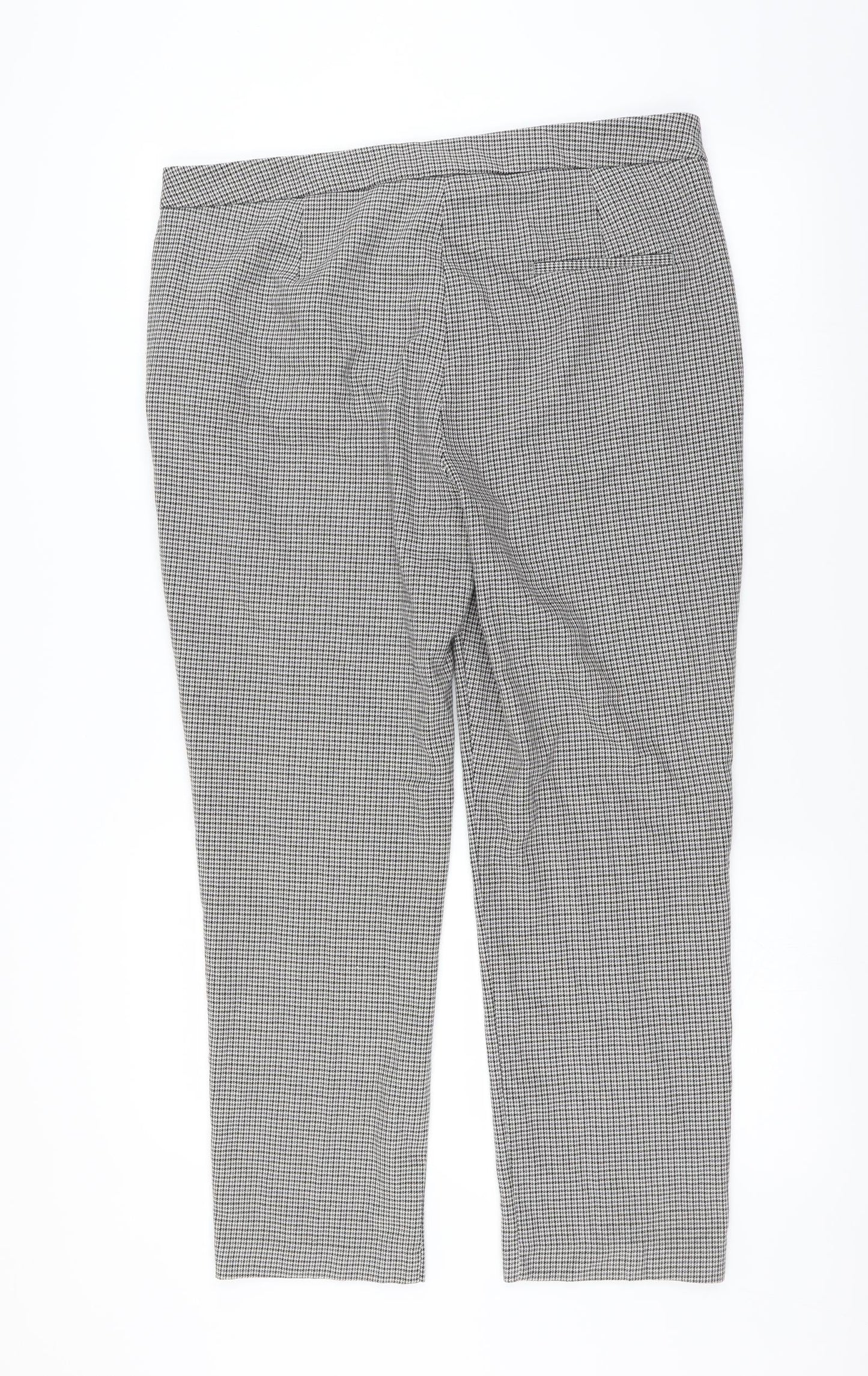Zara Womens Grey Houndstooth  Trousers  Size 2XL L27 in