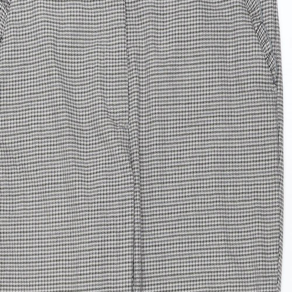 Zara Womens Grey Houndstooth  Trousers  Size 2XL L27 in
