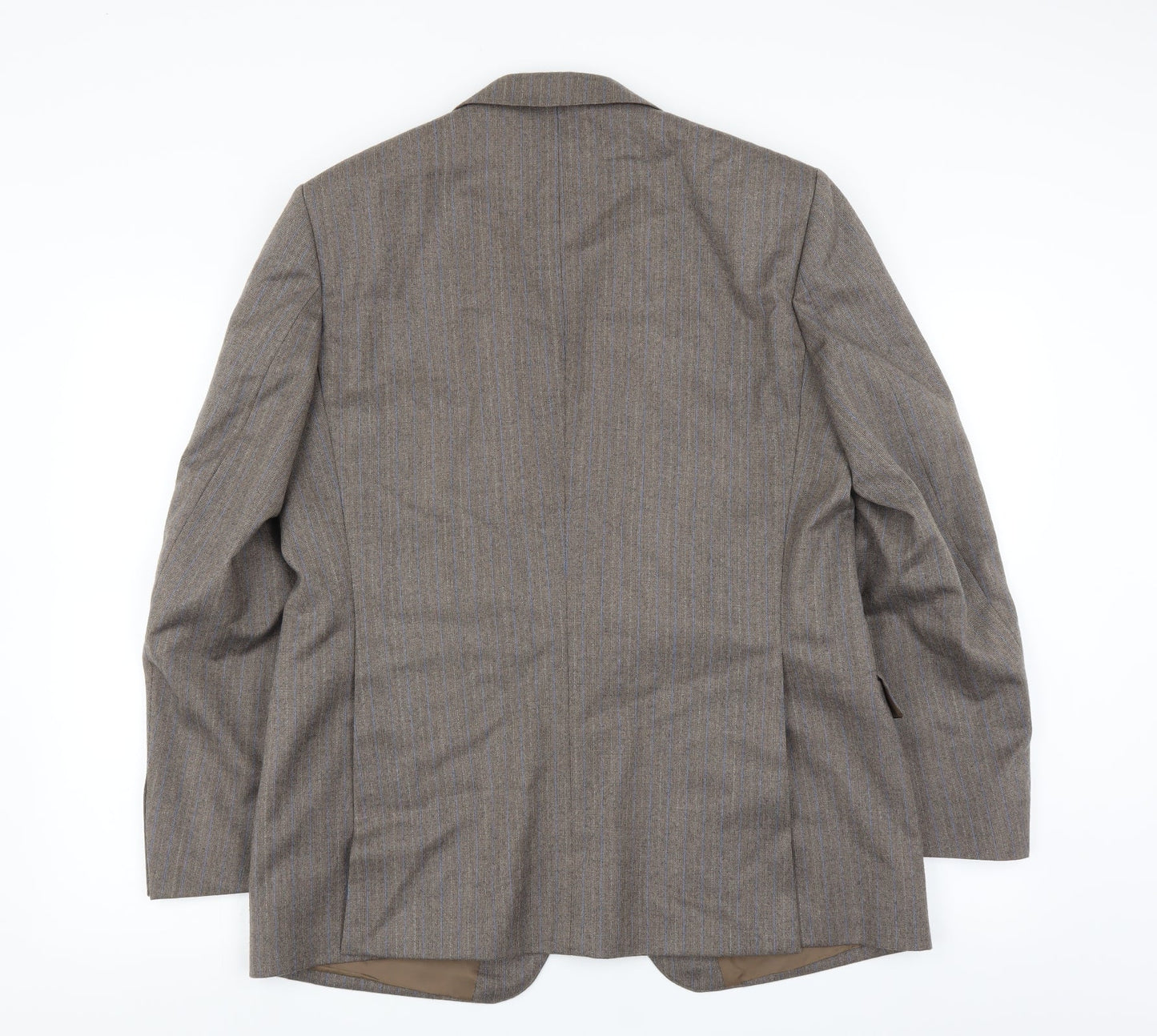 Campbell Brown Mens Brown Striped  Jacket Suit Jacket Size 42