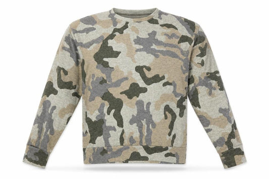 Select Mens Green Camouflage  Pullover Sweatshirt Size S