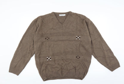 Preloved Nene Valley Mens Brown   Pullover Jumper Size L - Front