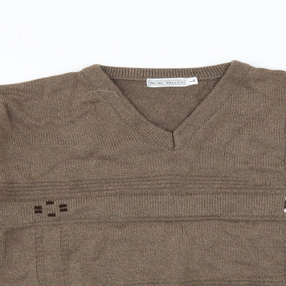 Preloved Nene Valley Mens Brown   Pullover Jumper Size L - Detail