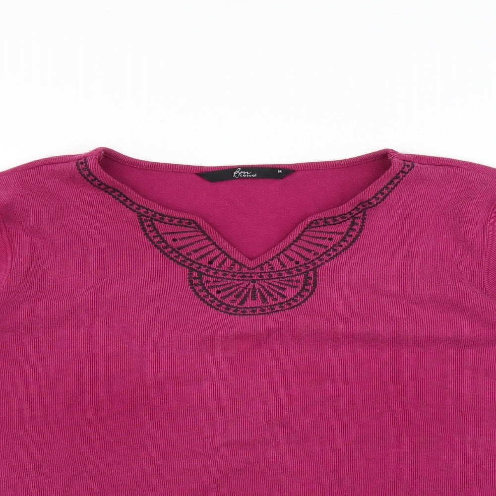 Bm Casual Womens Purple   Pullover Jumper Size M