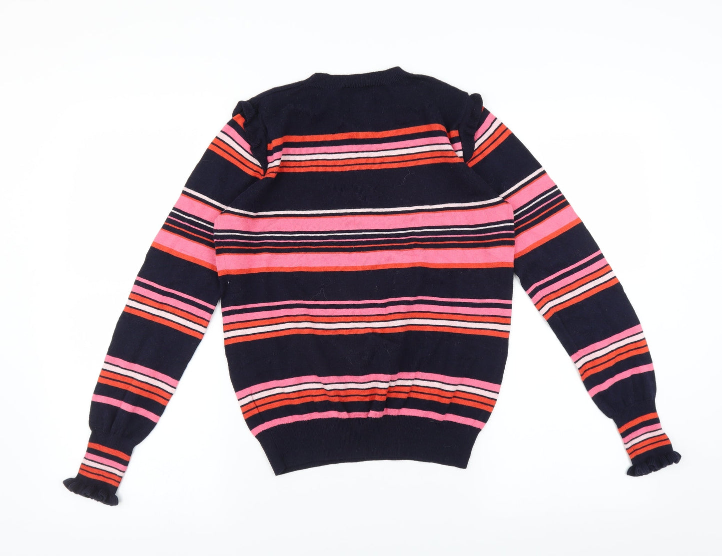 Oasis Womens Blue Striped  Pullover Jumper Size S