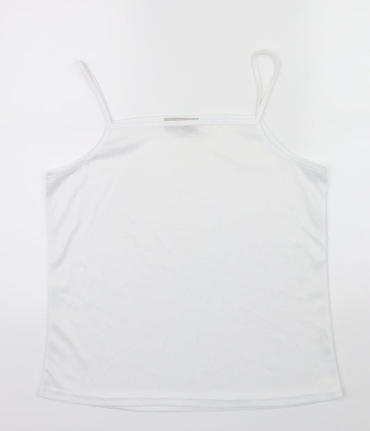 BASSINI Womens White   Camisole T-Shirt Size XL