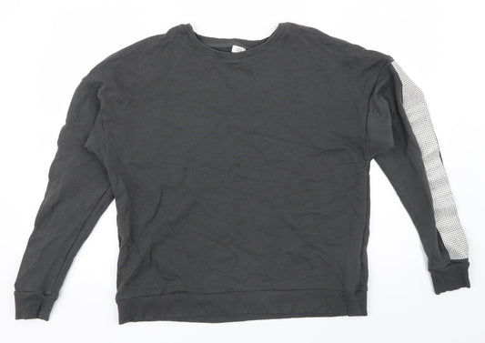 River Island Womens Grey   Pullover Jumper Size S  - Rhinestone detail