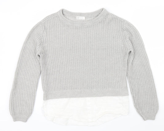 H&M Womens Grey   Pullover Jumper Size 12