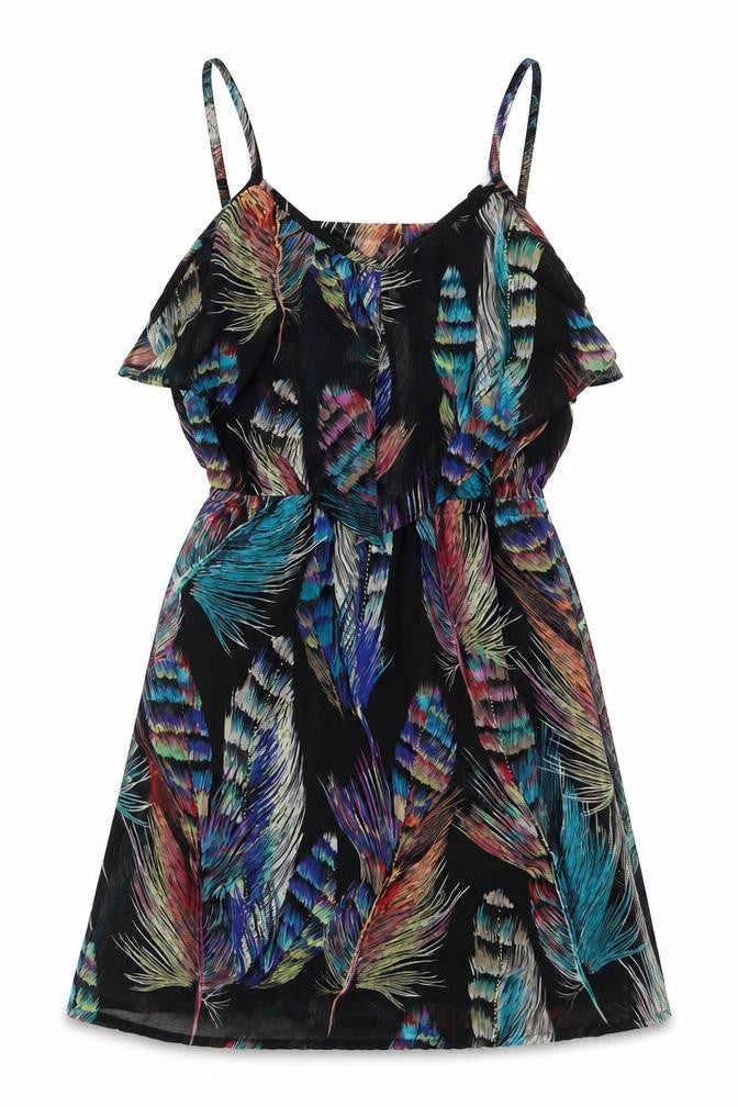 Dynamite Womens Multicoloured   Mini  Size XS  - Feather Print