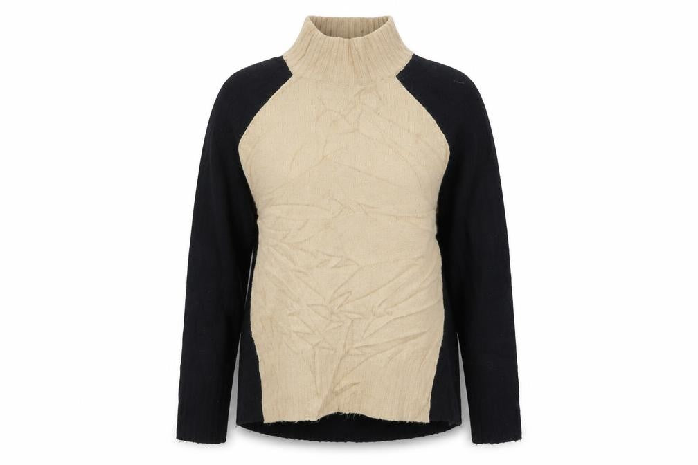 M&Co Womens Beige   Pullover Jumper Size 10  - Colour Block