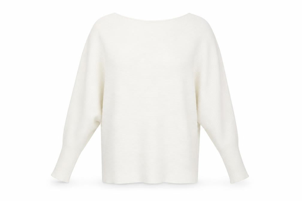 Joan Vass Womens White   Pullover Jumper Size M