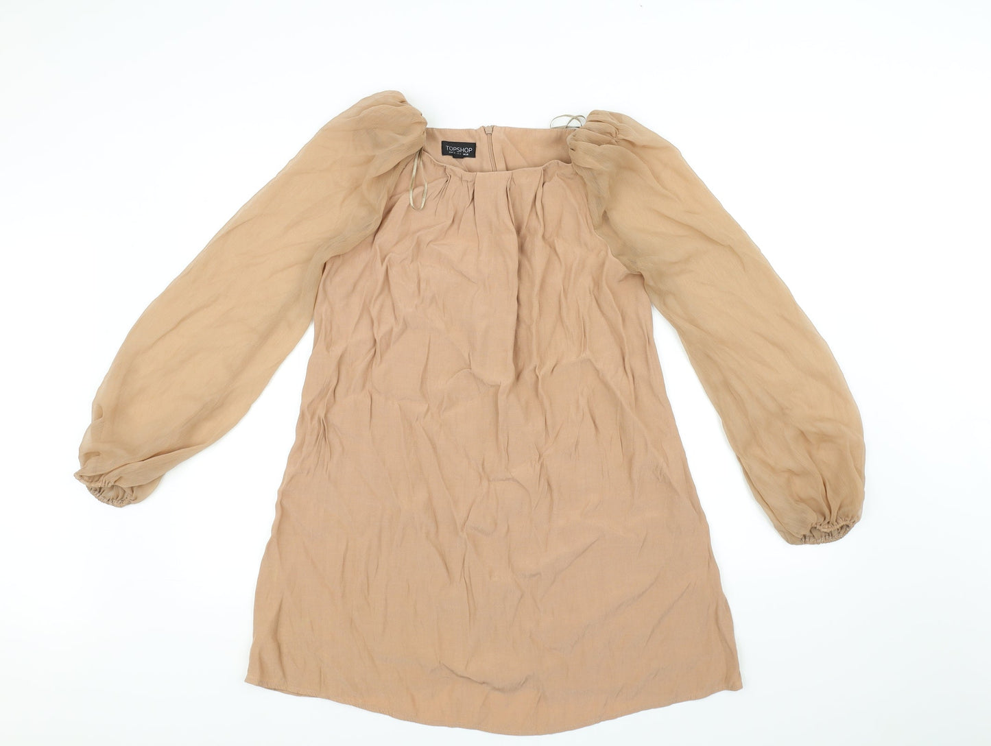 Topshop Womens Beige   A-Line  Size 10