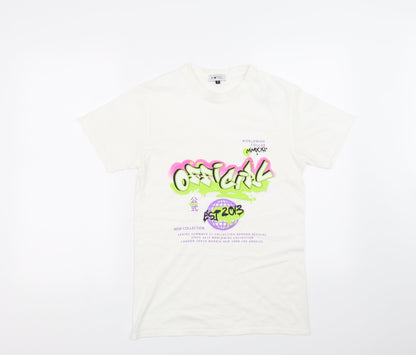 Preloved Spotted Girls White   Basic T-Shirt Size S - Front