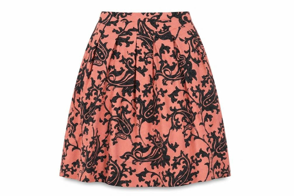 H&M Womens Pink Geometric  A-Line Skirt Size 10