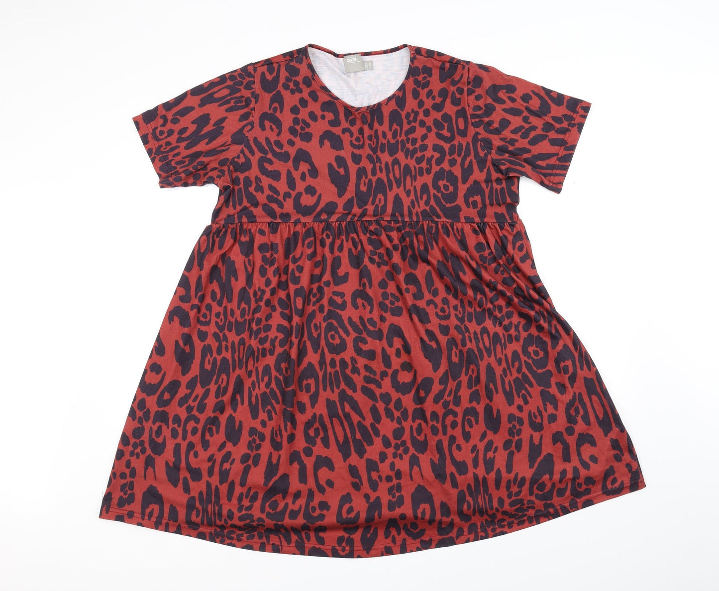 ASOS Womens Red Geometric  A-Line  Size 10