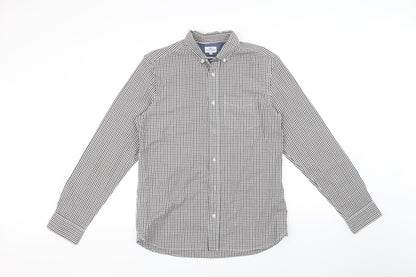 Next Mens White Striped   Button-Up Size M