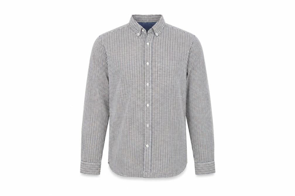 NEXT Mens White Striped   Button-Up Size M