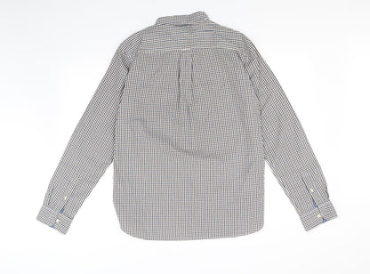 Next Mens White Striped   Button-Up Size M