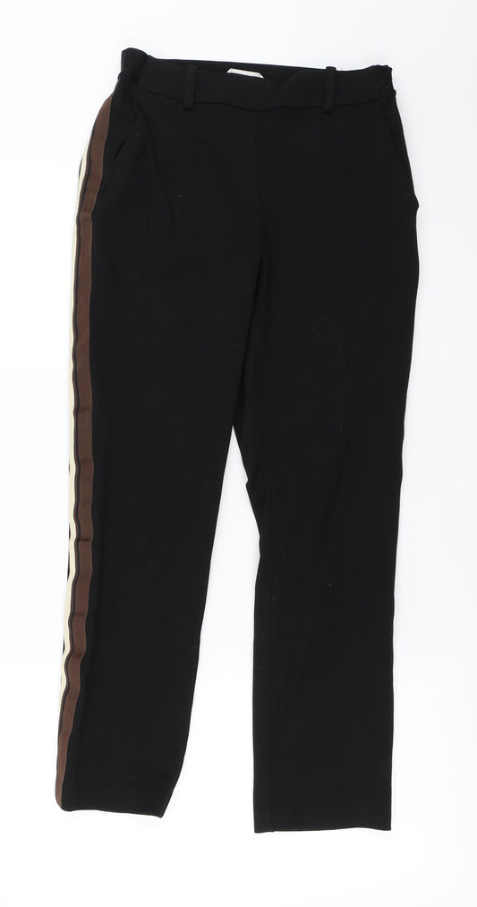 H&M  Womens Black   Trousers  Size 8 L25 in