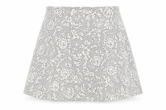 Miss Selfridge  Womens Ivory Floral  A-Line Skirt Size 8