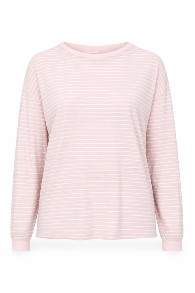 Love to lounge   Womens Pink Striped  Pullover Jumper Size 14