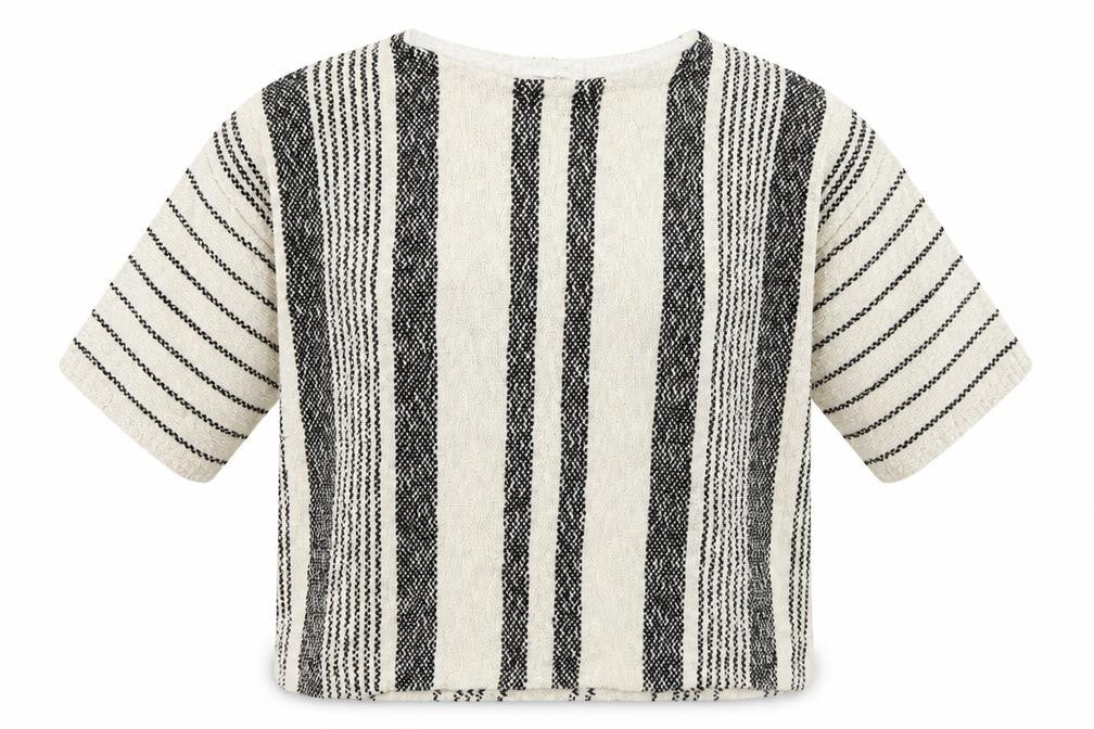 Papaya  Womens Beige Striped  Pullover Jumper Size M