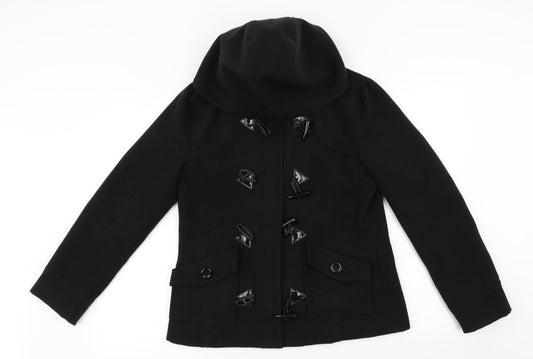 Internationale  Womens Black   Jacket Coat Size 10