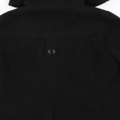 Internationale  Womens Black   Jacket Coat Size 10