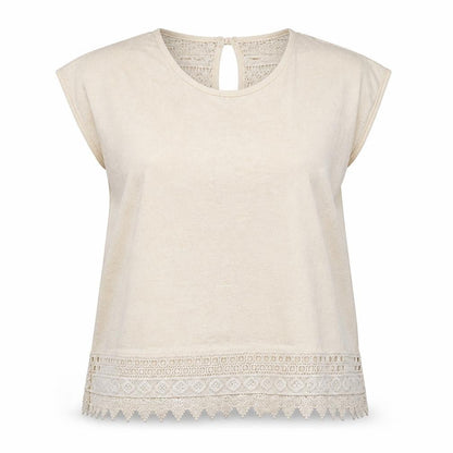 H&M Womens Ivory   Basic T-Shirt Size L