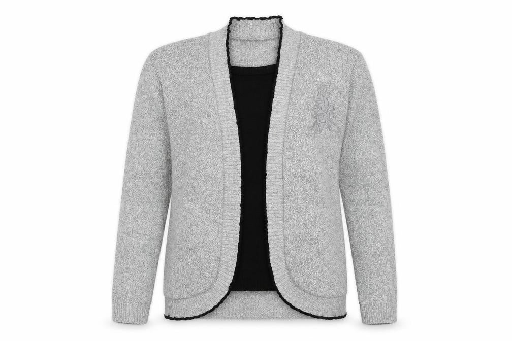 Glimpse Design Womens Grey   Cardigan Jumper Size S