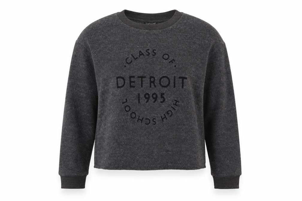 Topshop Womens Grey  Fleece Pullover Sweatshirt Size 8
