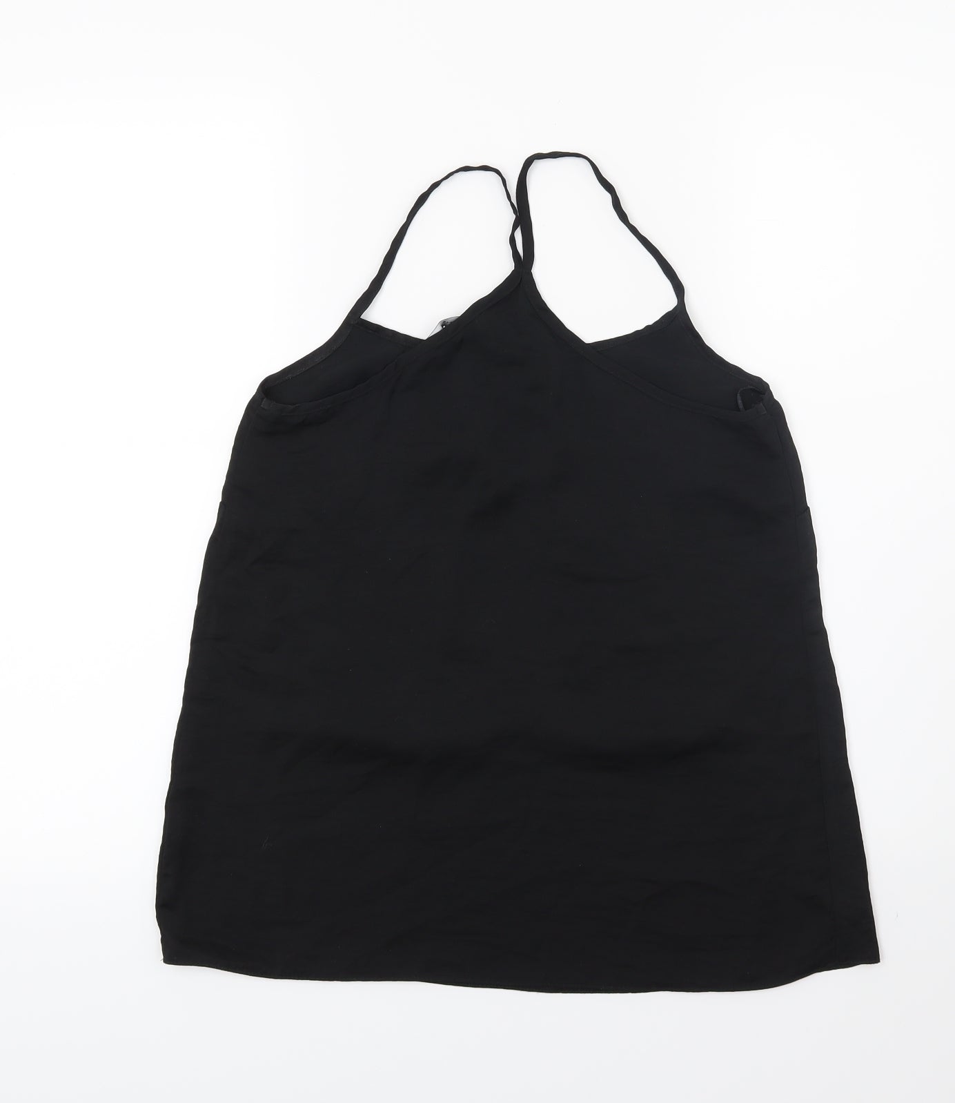New Look Womens Black  Chiffon Camisole Blouse Size 8