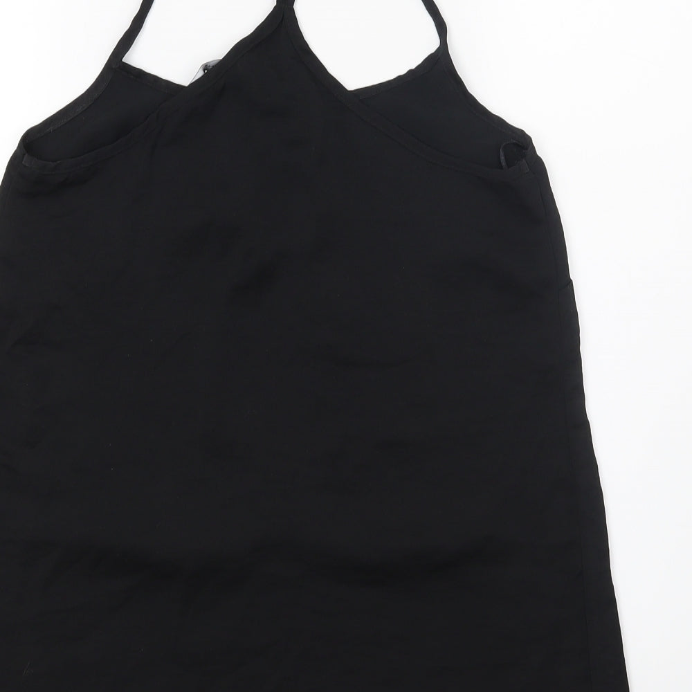 New Look Womens Black  Chiffon Camisole Blouse Size 8