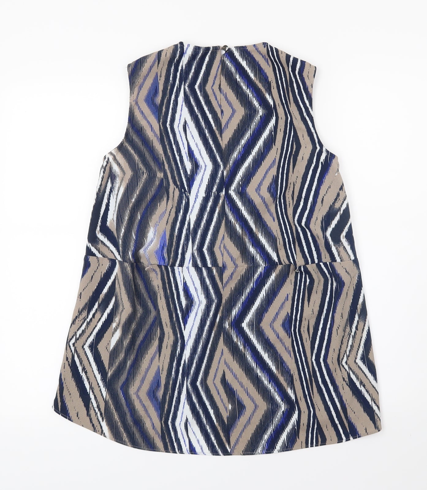 Warehouse Womens Multicoloured Geometric Chiffon Camisole Blouse Size 8