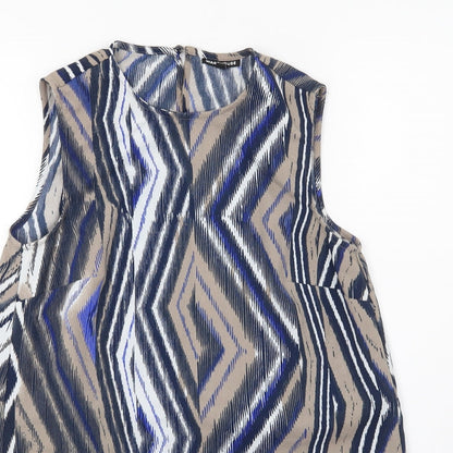 Preloved Warehouse Womens Multicoloured Geometric Chiffon Camisole Blouse Size 8 - Detail