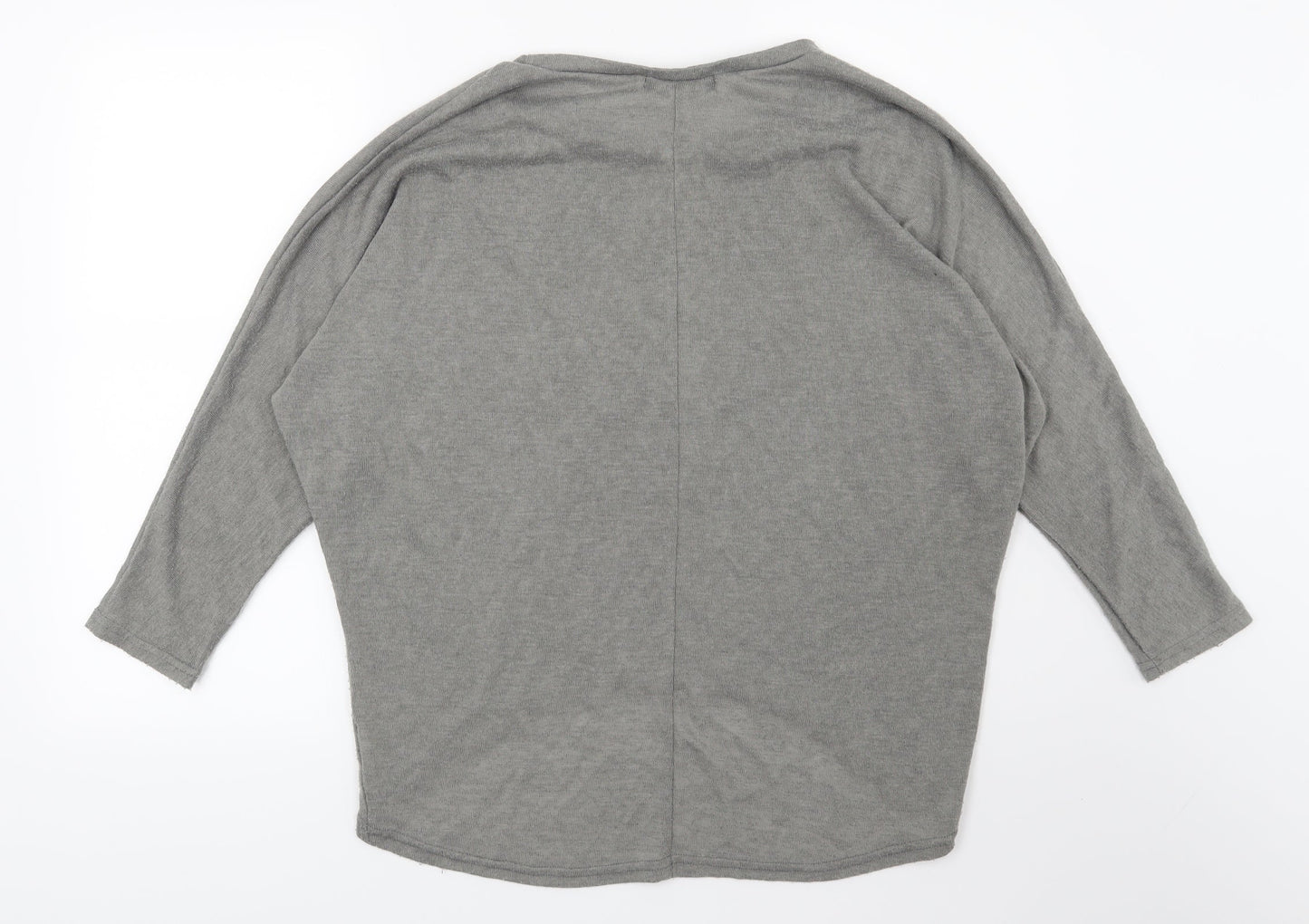Zanzea Womens Grey  Knit Pullover Jumper Size S