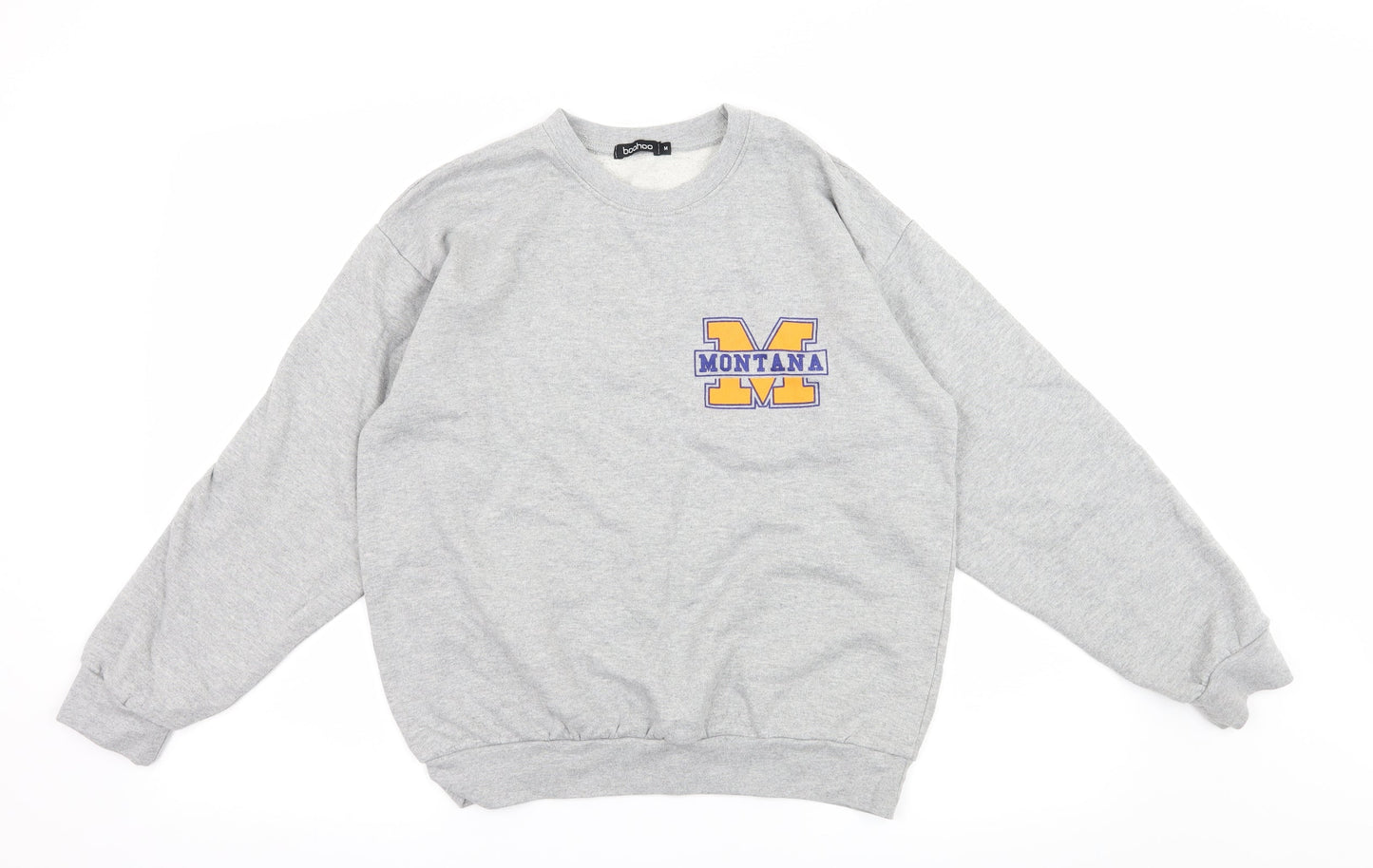 Boohoo Womens Grey  Jersey Pullover Sweatshirt Size M  - Montana