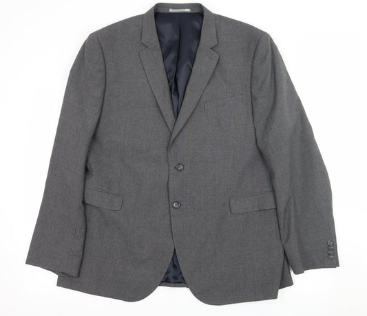 Cedar Wood State Mens Grey Striped  Jacket Suit Jacket Size XL