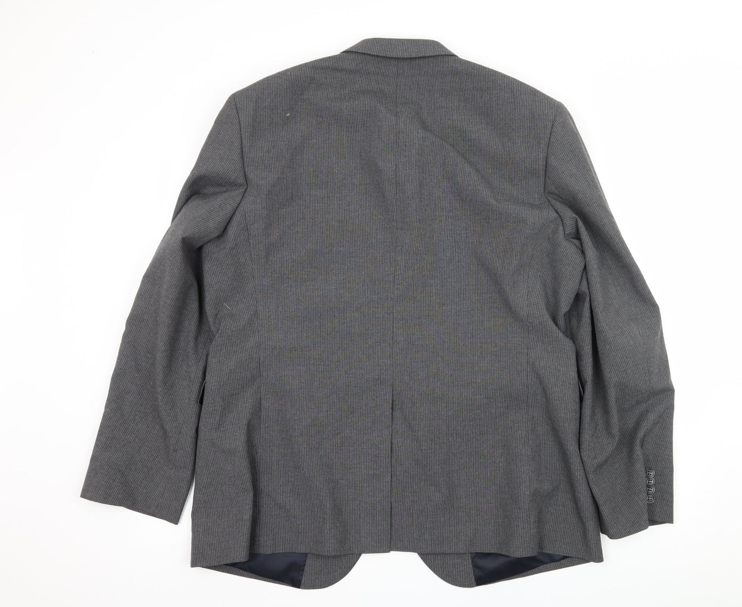 Cedar Wood State Mens Grey Striped  Jacket Suit Jacket Size XL