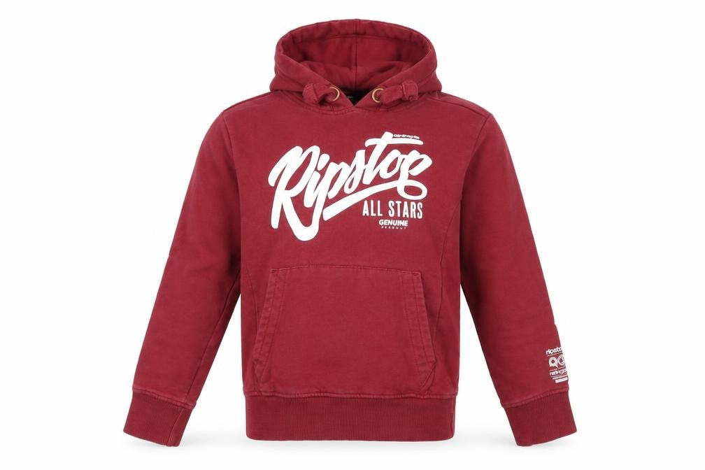 Ripstop Boys Red  Jersey Pullover Hoodie Size S