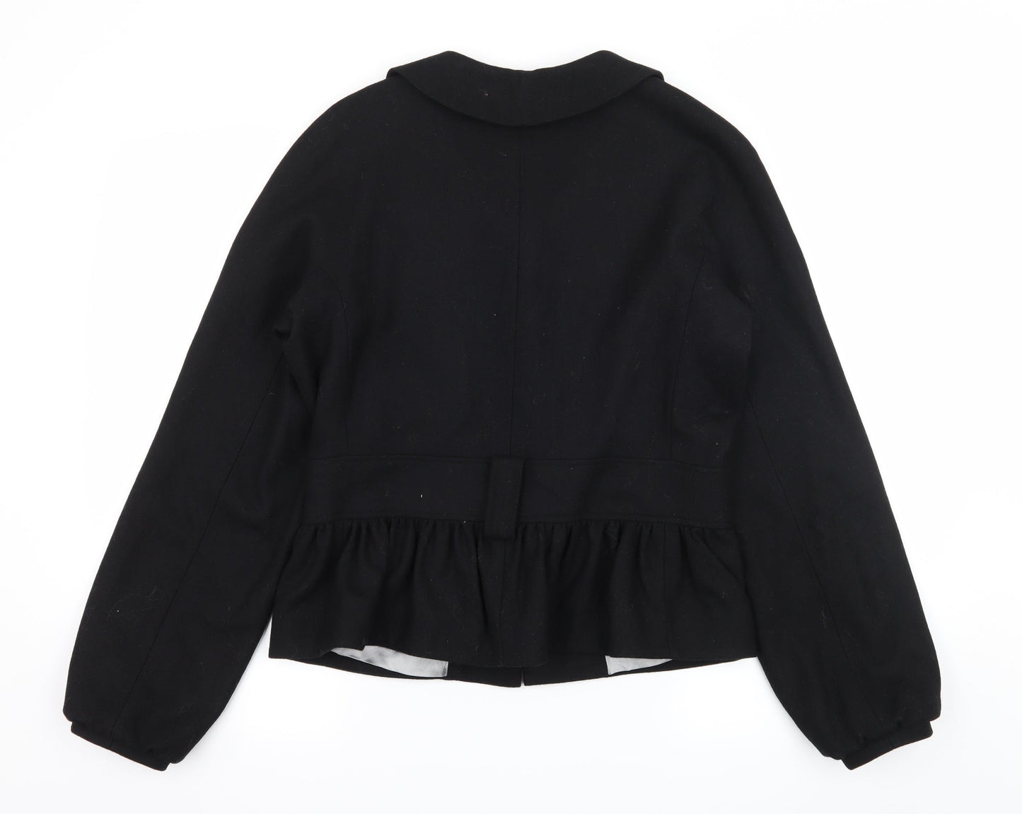 Miss Selfridge Womens Black   Pea Coat Coat Size 12