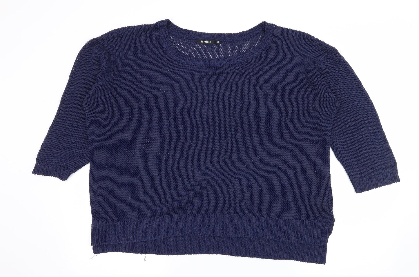 Pep & co Womens Blue  Knit Pullover Jumper Size 18