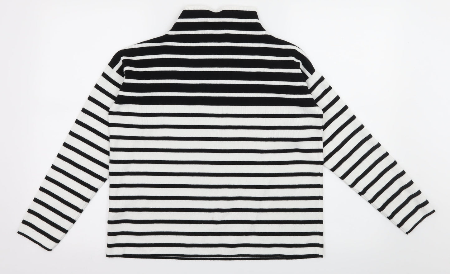 Peacocks Womens White Striped Knit Pullover Jumper Size S