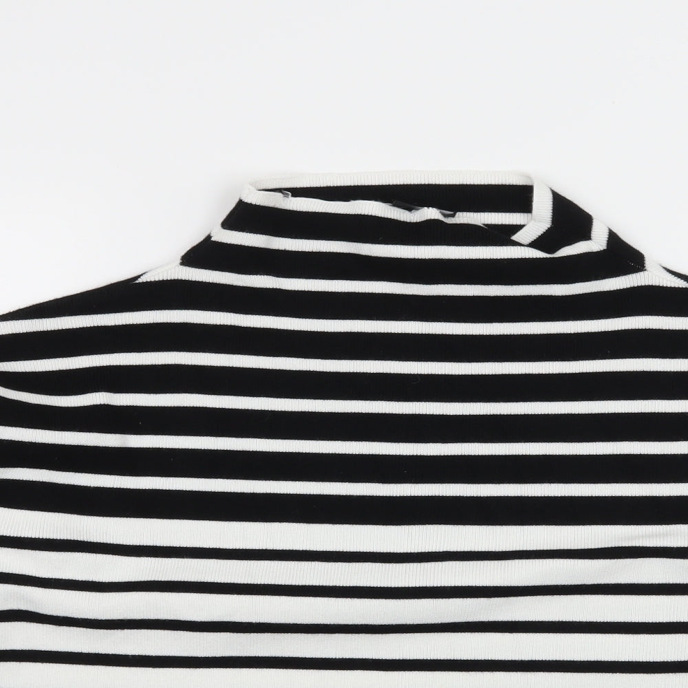 Peacocks Womens White Striped Knit Pullover Jumper Size S