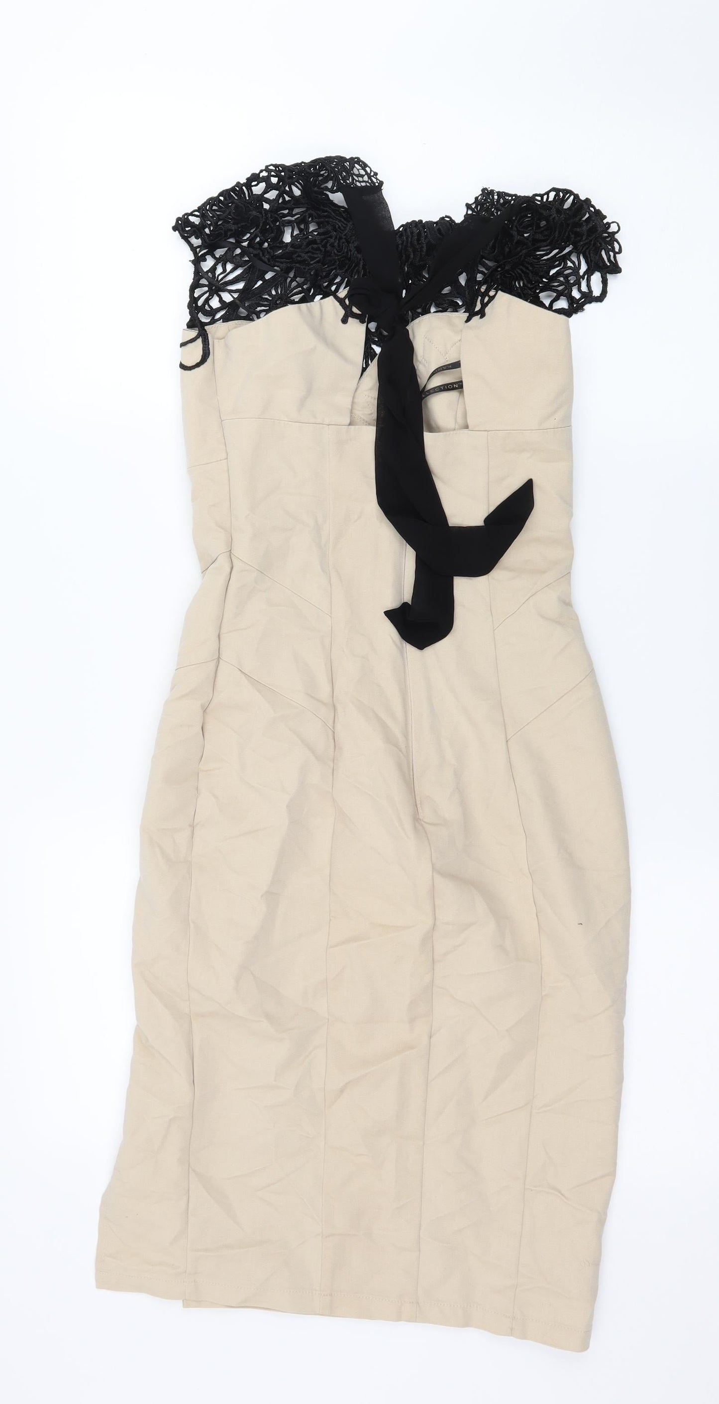 Lipsy Womens Beige   A-Line  Size 6