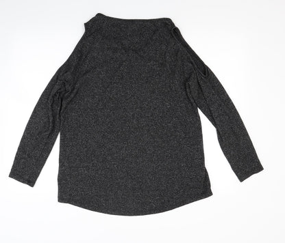 Pep&Co Womens Grey  Knit Pullover Jumper Size 16  - Open Shoulders