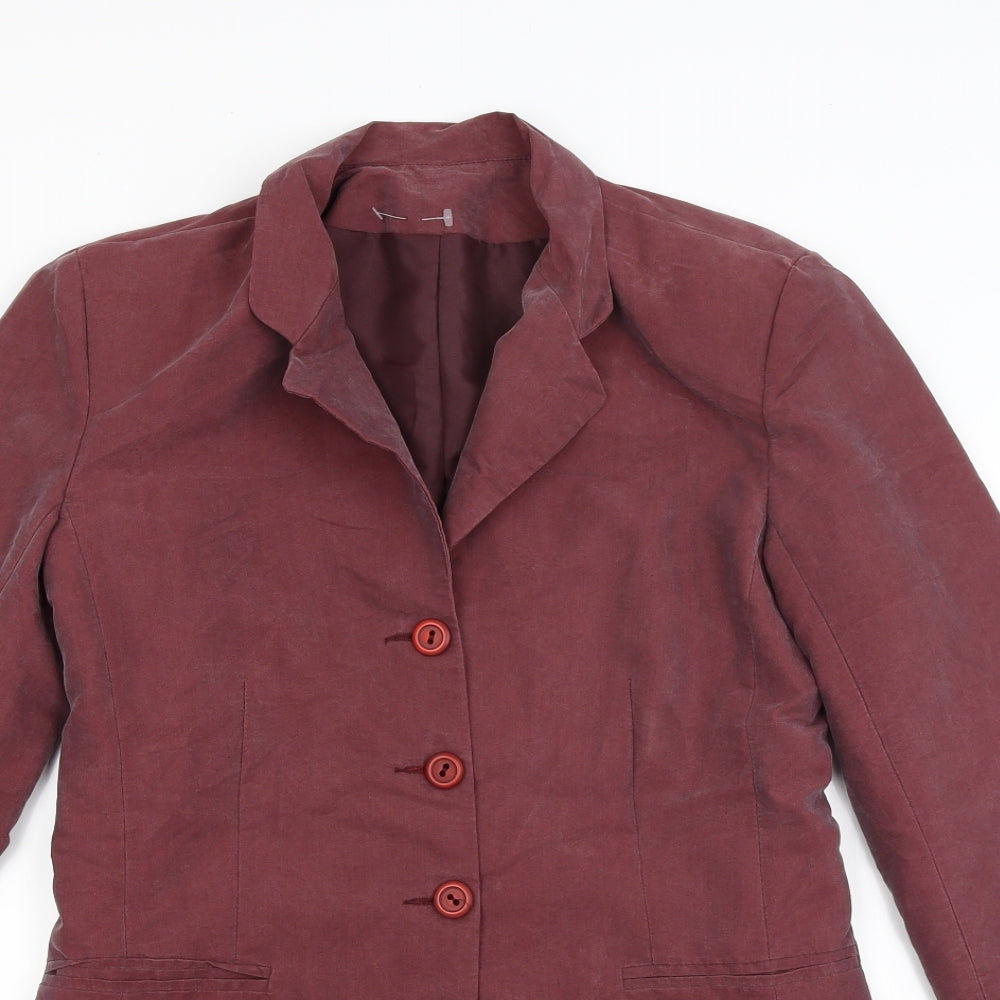 Etam Womens Red   Overcoat Coat Size 12