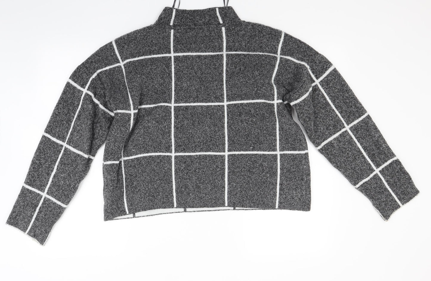 Atmosphere Womens Grey Check  Pullover Jumper Size L